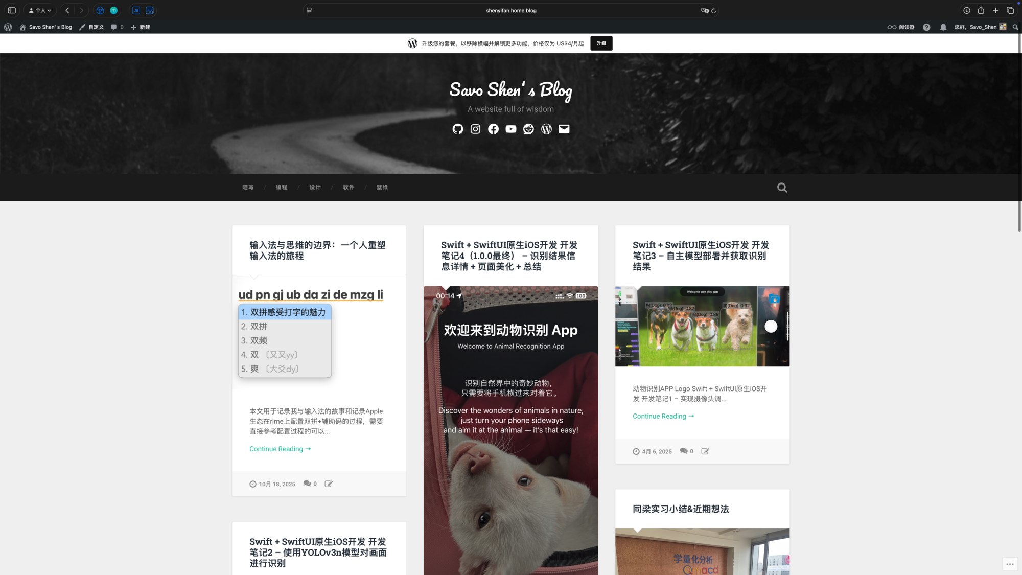 Savo Shen's Blog Homepage